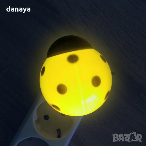 534 Детска нощна лед лампа за стена Калинка Лампа за контакт с копче 0.5W, снимка 5 - Лампи за стена - 32130051