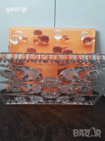 Немско релефно плато поднос Walter glas   13/3, снимка 4 - Прибори за хранене, готвене и сервиране - 31995527