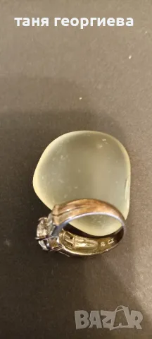 сребърен пръстен с цирконий, снимка 3 - Пръстени - 48487456