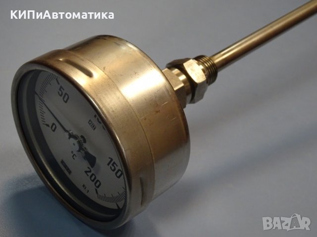 биметален термометър Wika thermometer ф100mm, 0/+200°C, L-1000mm, снимка 8 - Резервни части за машини - 37084112