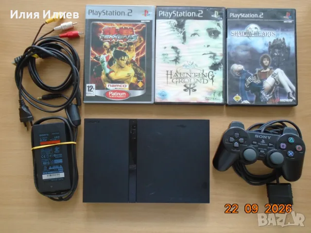 Sony PlayStation 2 Slim с чип Matrix Infinity + Tekken 5 4 + Haunting Ground + Shadow Hearts