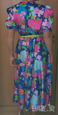 Сатенена нова рокля с колан, снимка 10 - Рокли - 37393620