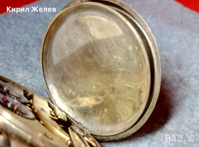 CYLINDRE 10 RUBIS Стар ШВЕЙЦАРСКИ СРЕБЪРЕН ДЖОБЕН ЧАСОВНИК СРЕБРО 800 с ПОЗЛАТЕНА ОРНАМЕНТИКА 48860, снимка 11 - Антикварни и старинни предмети - 48035057