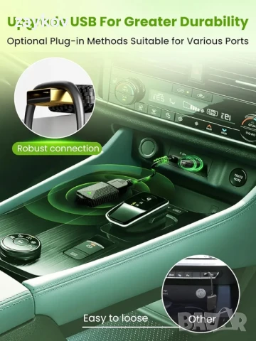 Мини безжичен CarPlay адаптер за Великобритания с бърза и стабилна 5GHz Wi-Fi и Bluetooth, снимка 6 - Аксесоари и консумативи - 50773029