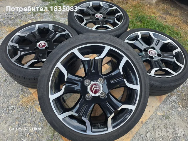 Лети джанти 17ки 4х108 Citroen + летни гуми 205/45/17 GoodYear