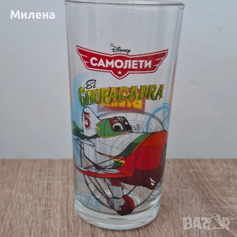 Стъклени чаши със самолети Дисни - 250 мл., снимка 2 - Чаши - 52244276
