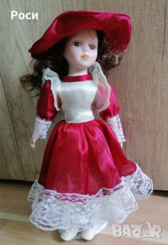 Порцеланова кукла на стойка, снимка 1 - Колекции - 37615048