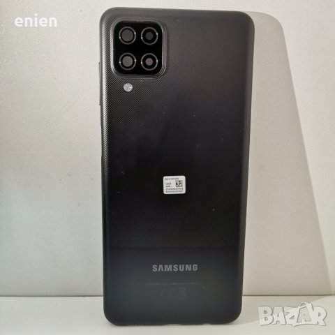 Употребяван оригинален заден капак за Samsung Galaxy A12 / Черен, снимка 2 - Резервни части за телефони - 38042549