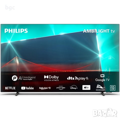 ЧИСТО НОВ 65" OLED Philips 65OLED718, 65" (164 см) Smart 4K UltraHD, 24м. гаранция Модел 2023 година, снимка 10 - Телевизори - 42822735