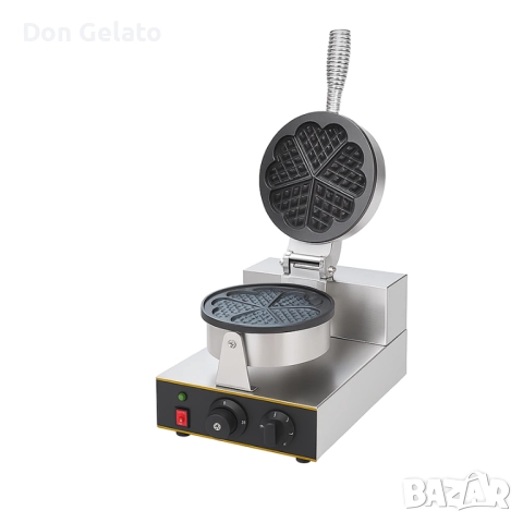 Професионален гофретник за белгийски гофрети с форма на сърца – Hearts Waffle, снимка 6 - Обзавеждане за заведение - 52509058