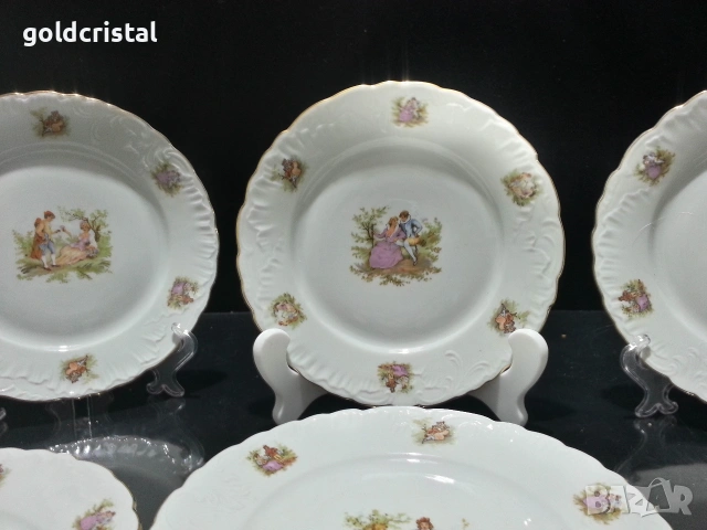 Стар полски порцелан чинии, снимка 2 - Антикварни и старинни предмети - 53298893