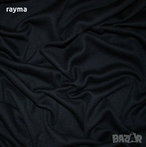 Плат италианско дизайнерско черно вълнено трико - плетиво