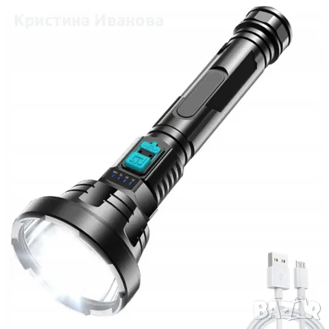 Тактически LED USB фенер, снимка 3 - Фен артикули - 56524412