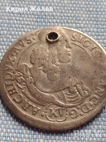 Сребърна монета 15 кройцера 1664г. Сигизмунд Франц Хал Тирол 12206, снимка 4 - Нумизматика и бонистика - 42899784