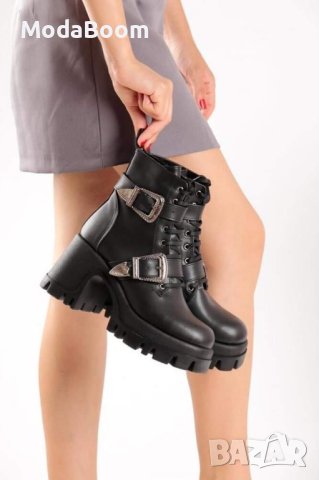 Кожени боти на ток 