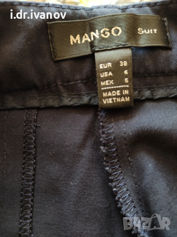 Тъмно син панталон MANGO Suit, снимка 4 - Панталони - 51529767