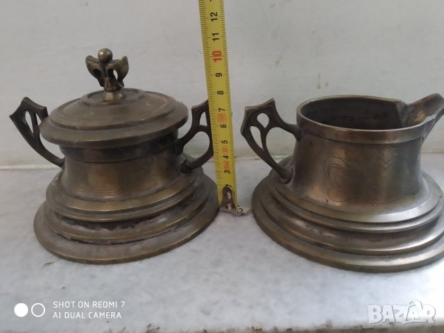 захарница и кана за мляко арт нуво, снимка 2 - Антикварни и старинни предмети - 37889348