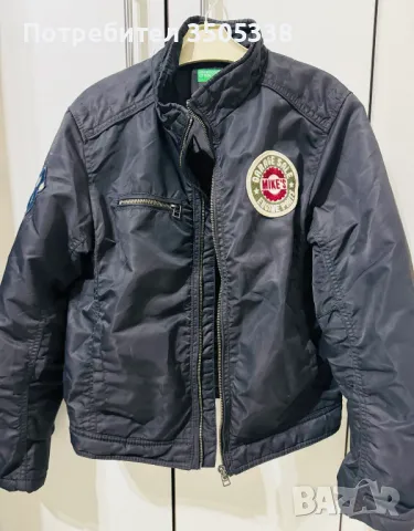 Подплатено яке в стил Biker на United Colors of Benetton за момче , снимка 4 - Детски якета и елеци - 47973194