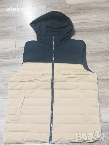 Мъжки елек - черно и св.кафяво