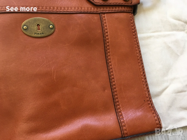 FOSSIL чанта естествена кожа, снимка 8 - Чанти - 52389059