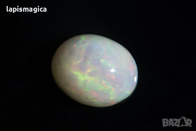 Етиопски опал 2.37ct овален кабошон, снимка 2 - Други - 49635350