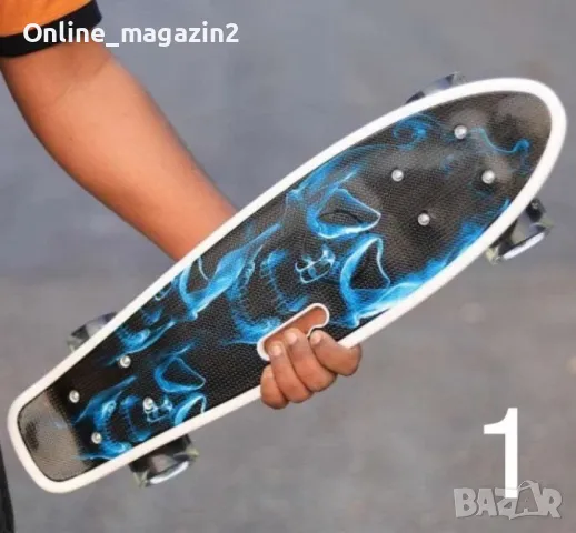 Скейтборд пениборд със светещи колела, снимка 1