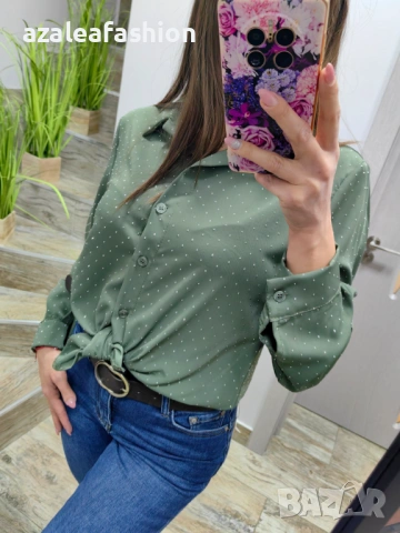 Стилна дамска риза с камъчета, снимка 5 - Ризи - 53082476