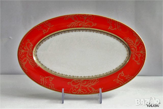 Червен комплект чинии от костен порцелан за съдомиялна машина, снимка 6 - Сервизи - 28078031