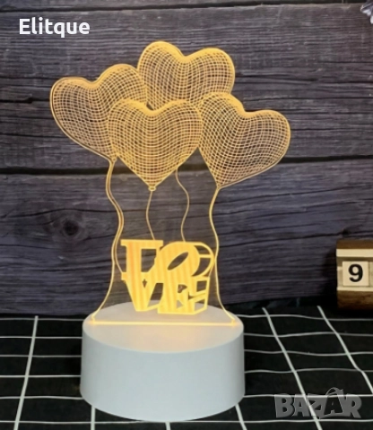 Холограмна 3D LED нощна лампа, 4W, 220V , снимка 3 - Детски нощни лампи - 52787746