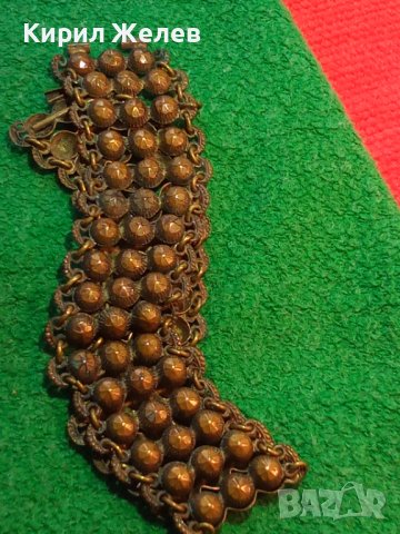 19 ВЕК ВЪЗРОЖДЕНСКА БРОНЗОВА ОРНАМЕНТИРАНА ЕТНОГРАФСКА ГРИВНА МАЙСТОРСКА РАБОТА НАКИТ за НОСИЯ 25319, снимка 15 - Антикварни и старинни предмети - 34806247