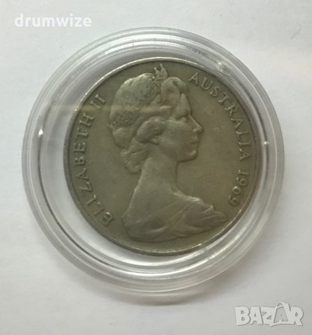 20 cents nickel coin Elizabeth II 1969, снимка 2 - Нумизматика и бонистика - 35573238