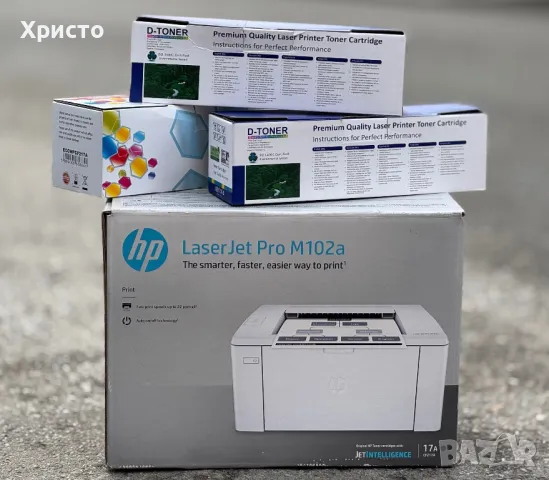 НОВ!!! Монохромен лазерен принтер HP laserjet pro M102A, А4, снимка 1