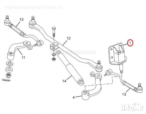 Ос паразитен хебел 269946300120 Tata Telcoline Safari, снимка 2 - Части - 50904720