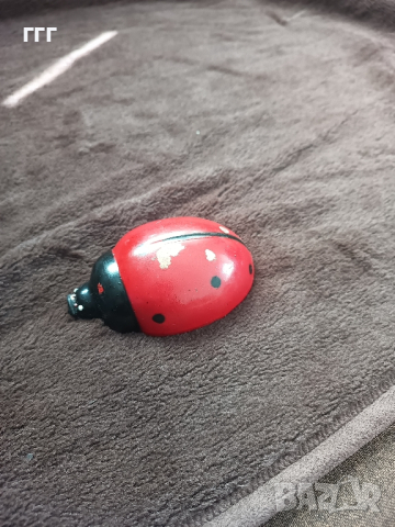 Стара метална играчка калинка, снимка 2 - Антикварни и старинни предмети - 44583051