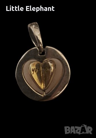 Сребърен висящ елемент Пандора"Dear mom you have heart of gold"/нов