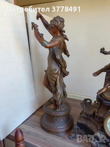 Декоративен бронзов камински часовник, снимка 10 - Декорация за дома - 54319466