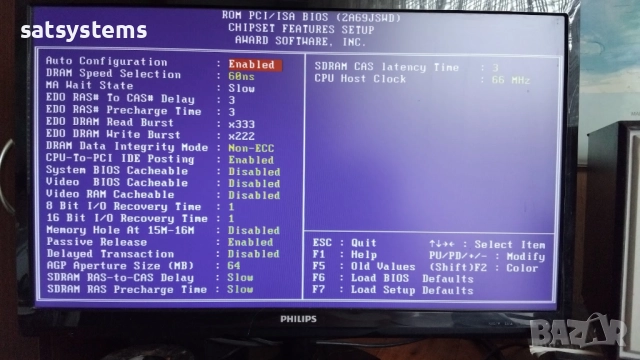Дънна платка Acorp 6LX/EX68 v1.2 Slot 1 CPU+RAM+VGA, снимка 13 - Дънни платки - 51871080