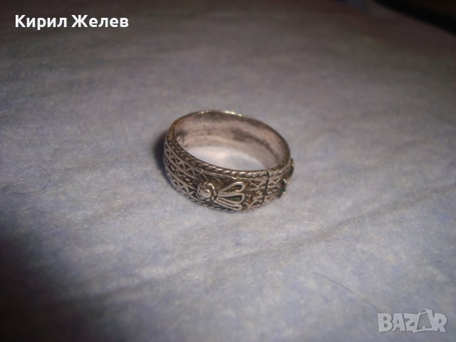 СТАРИНЕН СРЕБЪРЕН РЯДЪК РЪЧНО ПРАВЕН ПРЪСТЕН с ПЕЧАТ на МАЙСТОРА КОЛЕКЦИОНЕРСКИ УНИКАТ 28763, снимка 12 - Антикварни и старинни предмети - 37277521