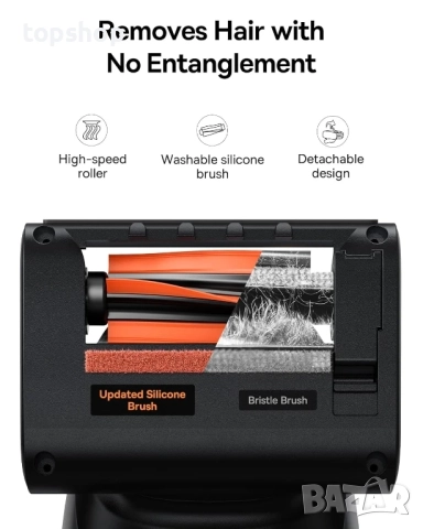 Чисто нова ръчна прахосмукачка Baseus AP02, безжична, 160 W, LED осветление, батерия 10000 mAh, снимка 2 - Други стоки за дома - 51572436