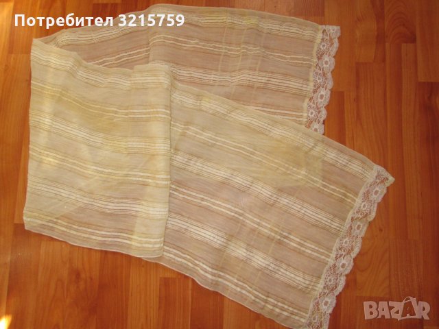 Стара ръчно тъкана кърпа,носия,дантела,копринен кенар, снимка 1 - Антикварни и старинни предмети - 35557765