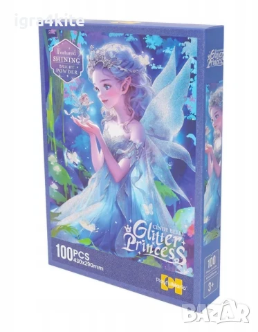 НОВО! 4 модела Луксозни блестящи пъзели с брокат 100 ч. с феи и принцесиза за момичета , снимка 10 - Игри и пъзели - 51359187