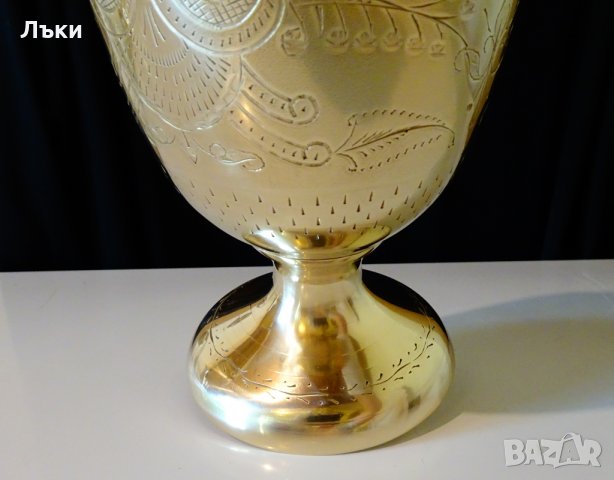 Великолепна британска бронзова ваза 30 см. , снимка 9 - Вази - 29420833