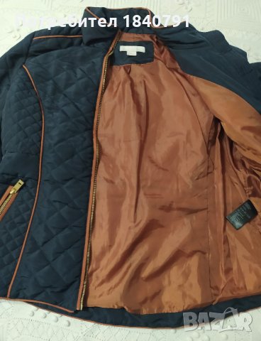 H&M Синьо дамско яке № 44 – вталено, до ханша, снимка 8 - Якета - 32195067