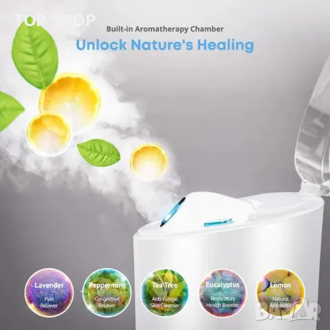 Уред за пара йонен NanoSteamer PRO 4-в-1, снимка 6 - Козметични уреди - 49157037