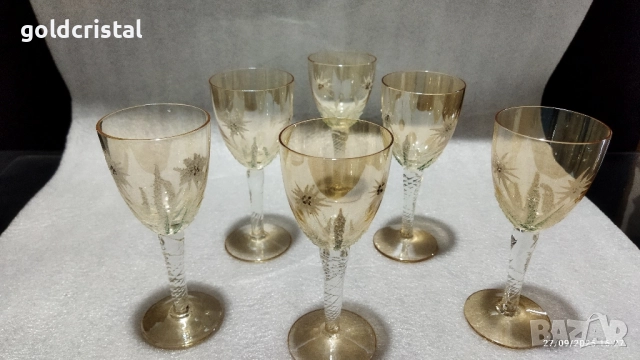 стари стъклени чаши и гарафа , снимка 10 - Антикварни и старинни предмети - 27048254