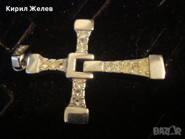 АРТ ДИЗАЙН КРЪСТ с КРИСТАЛИ БЛАГОРОДНА НЕРЪЖДАЕМА СТОМАНА РАЗДВИЖЕН 19685, снимка 8 - Колиета, медальони, синджири - 32088962