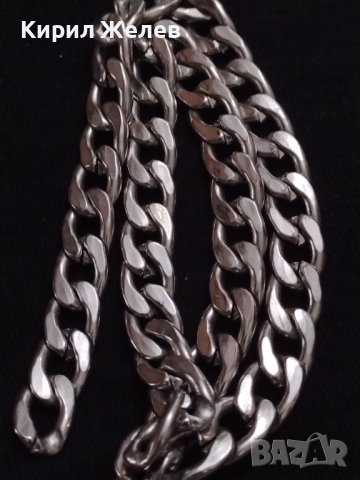 Сребриста верижка ланец,колие дължина от край до край 40см. много красив дизайн 37398, снимка 7 - Колиета, медальони, синджири - 40425961