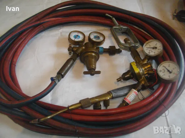 ШВЕЙЦАРСКИ ОКСИЖЕН ОКСИЖЕННА АЦЕТИЛЕНОВА ГОРЕЛКА GLOOR Made in SWITZERLAND С МАРКУЧИ 10м и ВЕНТИЛИ