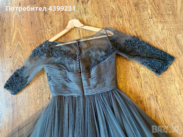 Луксозна бална рокля с тюл и дантела – елегантен силует, M, снимка 6 - Рокли - 54203135