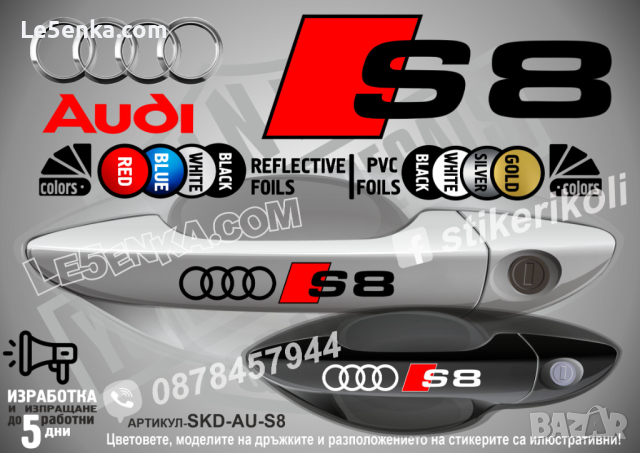 AUDI RS7 стикери дръжки SKD-AU-RS7, снимка 16 - Аксесоари и консумативи - 44560319